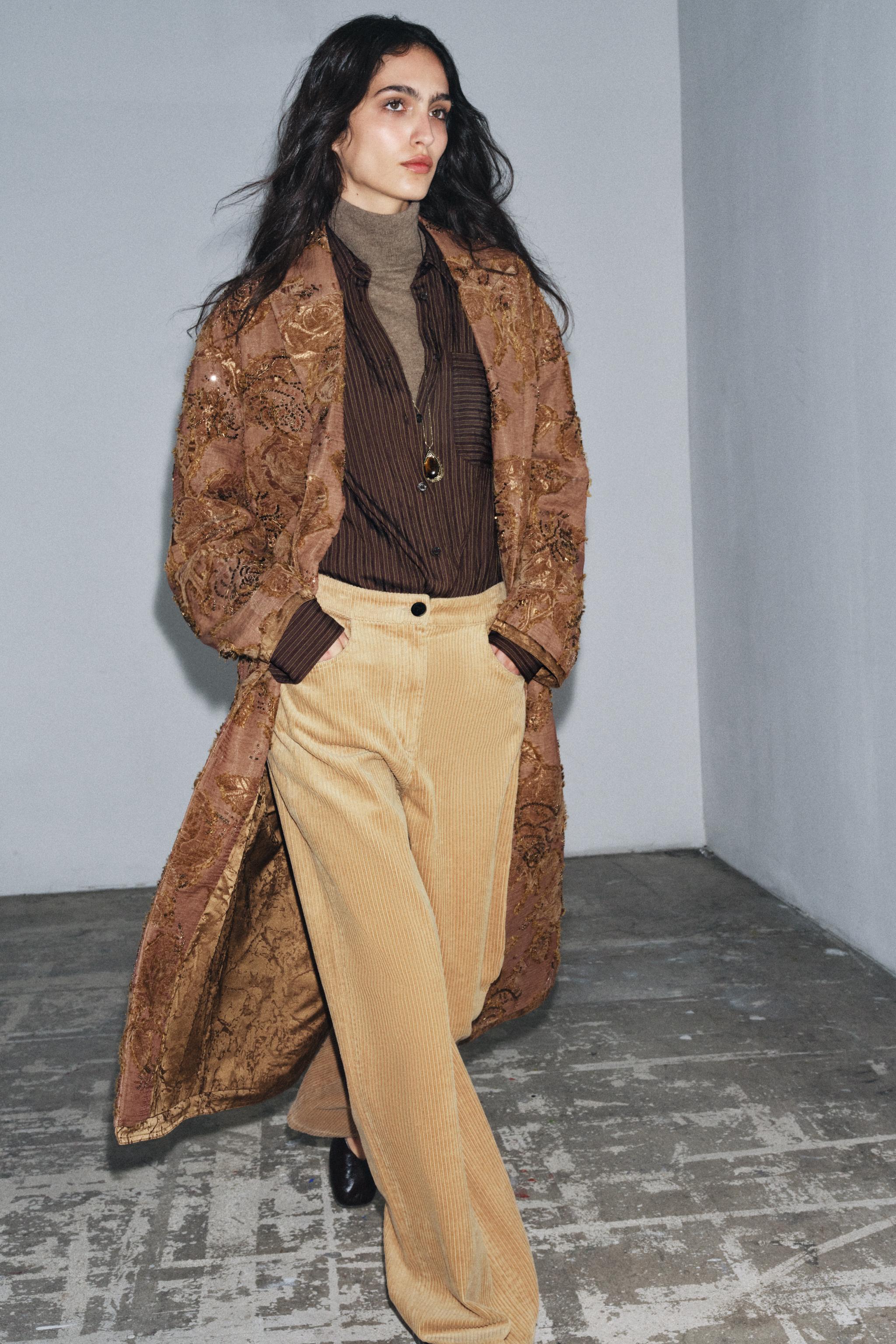 MANTEAU LONG BRODERIES ZW COLLECTION LIMITED EDITION